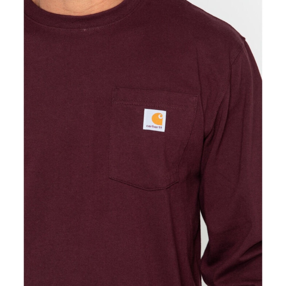 HP💝Carrhart Heavyweight long sleeve tee  in Port - Picture 4 of 4